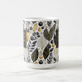 Zwart Goud Kerstmis Merry Pattern#21 ID1009 Koffiemok (Center)