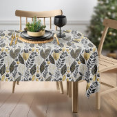 Zwart Goud Kerstmis Merry Pattern#21 ID1009 Tafelkleed