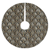 Zwart Goud Kerstmispatroon#15 ID1009 Kerstboom Rok (Voorkant)