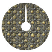 Zwart Goud Kerstmispatroon#20 ID1009 Kerstboom Rok (Voorkant)