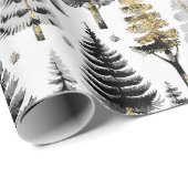 Zwart Goud Kerstmispatroon#26 ID1009 Cadeaupapier (Rol Hoek)