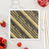 Zwart Goud Kerstmispatroon#28 ID1009 Servet (Insitu)