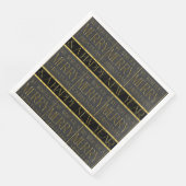 Zwart Goud Kerstmispatroon#35b ID1009 Servet (Hoek)