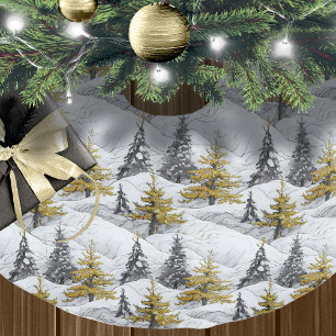 Zwart Goud Kerstmispatroon#4 ID1009 Kerstboom Rok