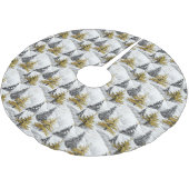 Zwart Goud Kerstmispatroon#4 ID1009 Kerstboom Rok (Gekanteld)