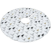 Zwart Goud Kerstmispatroon#5 ID1009 Kerstboom Rok (Gekanteld)