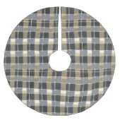 Zwart Goud Kerstmispatroon#7 ID1009 Kerstboom Rok (Voorkant)