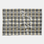 Zwart Goud Kerstmispatroon#7 ID1009 Theedoek (Horizontaal)