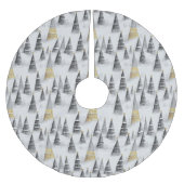 Zwart Goud Kerstmispatroon#8 ID1009 Kerstboom Rok (Voorkant)