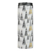 Zwart Goud Kerstmispatroon#8 ID1009 Thermosbeker (Achterkant)