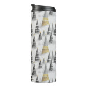 Zwart Goud Kerstmispatroon#8 ID1009 Thermosbeker (Geroteerd rechts)