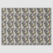 Zwart Goud Kerstpatroon#14 ID1009 Tissuepapier (Voorkant)