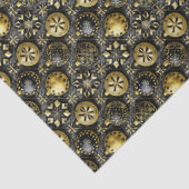 Zwart Goud Kerstpatroon#20 ID1009 Tissuepapier (Detail)