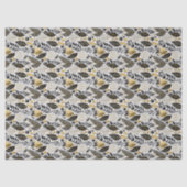 Zwart Goud Kerstpatroon#21 ID1009 Tissuepapier (Voorkant)