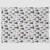 Zwart Goud Kerstpatroon#26 ID1009 Tissuepapier (Voorkant)