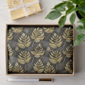 Zwart Goud Kerstpatroon#29 ID1009 Tissuepapier (Geschenk)