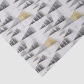 Zwart Goud Kerstpatroon#8 ID1009 Tissuepapier (Detail)