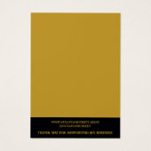 Zwart Goud Ketting Sieraden Display Kaart (Achterkant)