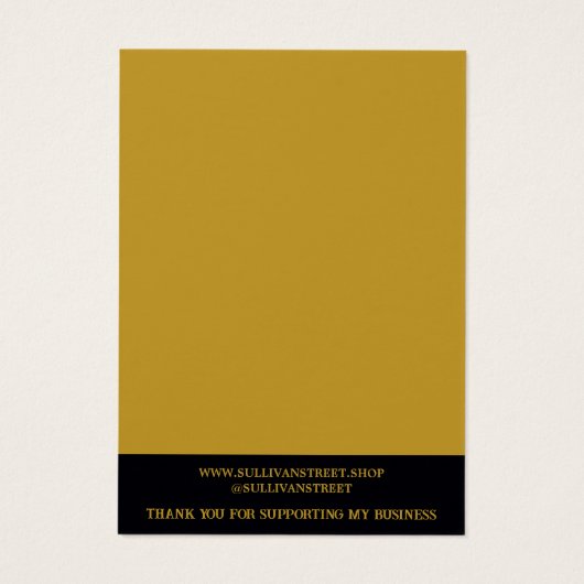 Zwart Goud Ketting Sieraden Display Kaart (Achterkant)