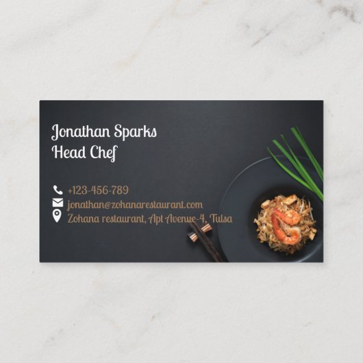 Zwart & Goud Keuken Collage Visitekaartje (Achterkant)