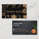 Zwart & Goud Keuken Collage Visitekaartje (Voorkant / Achterkant)