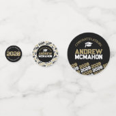 Zwart & Goud Klas van HET JAAR Gepersonaliseerd Fe Confetti (Voorkanten)