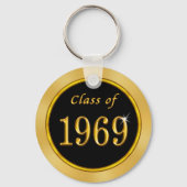 Zwart Goud Klasse van 1969, 55e Klasse Reünie Gesc Sleutelhanger (Achterkant)