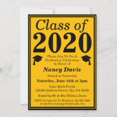 Zwart Goud Klasse van 2024 Afstuderen Foto Kaart (Voorkant)