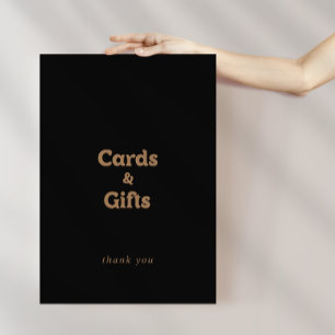 Zwart Goud Klassiek Minimaal Kaarten en Cadeaus Bo Poster