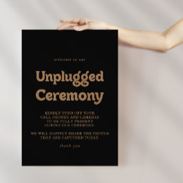 Zwart Goud Klassiek Minimaal Uitgeklede Ceremonie  Poster