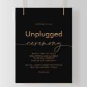 Zwart Goud Klassiek Unplugged Ceremonie Teken Poster