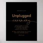 Zwart Goud Klassiek Unplugged Ceremonie Teken Poster (Voorkant)