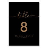 Zwart Goud Klassieke Bruiloft Kaart (Achterkant)