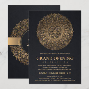 ZWART GOUD KLASSIEKE SIERLIJKE MANDALA GRAND OPENI KAART