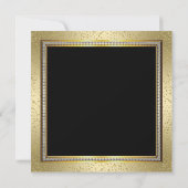 Zwart Goud Klein Man Baby shower Kaart (Achterkant)