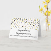 Zwart Goud Kleindochter in Law Afstuderen Kaart (Gele Bloem)