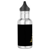 Zwart Goud Kleur Monogram Professioneel Waterfles (Links)