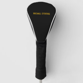 Zwart Goud Kleur Professioneel Naam toevoegen Golfheadcover