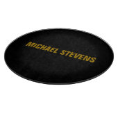 Zwart Goud Kleur Professioneel Naam toevoegen Snijplank (Hoek)