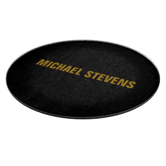 Zwart Goud Kleur Professioneel Naam toevoegen Snijplank (Hoek)