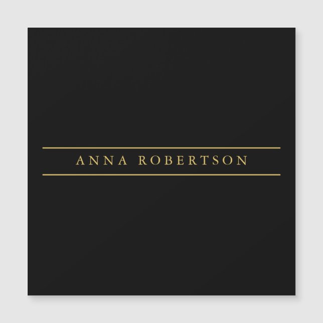 Zwart Goud Kleuren Professioneel Chic Minimalist (Voorkant)