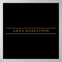 Zwart Goud Kleuren Professioneel Chic Minimalist