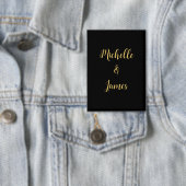 Zwart & Goud Kleuren Professioneel Trendy Modern Button (Insitu)