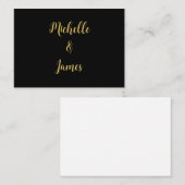 Zwart & Goud Kleuren Professioneel Trendy Modern Informatiekaartje (Voorkant / Achterkant)