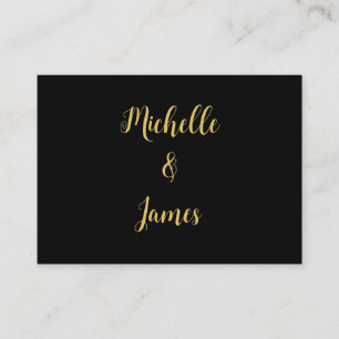 Zwart & Goud Kleuren Professioneel Trendy Modern Informatiekaartje