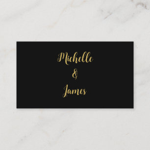 Zwart & Goud Kleuren Professioneel Trendy Modern Informatiekaartje