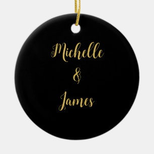 Zwart & Goud Kleuren Professioneel Trendy Modern Keramisch Ornament