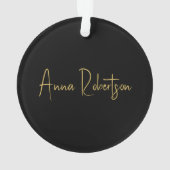 Zwart Goud Kleuren Professionele Trendy Kalligrafi Ornament (achterkant)