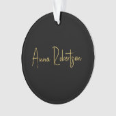 Zwart Goud Kleuren Professionele Trendy Kalligrafi Ornament (voorkant)