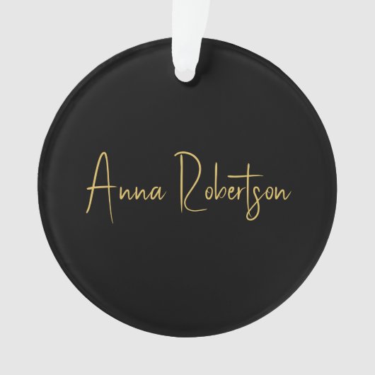 Zwart Goud Kleuren Professionele Trendy Kalligrafi Ornament (voorkant)